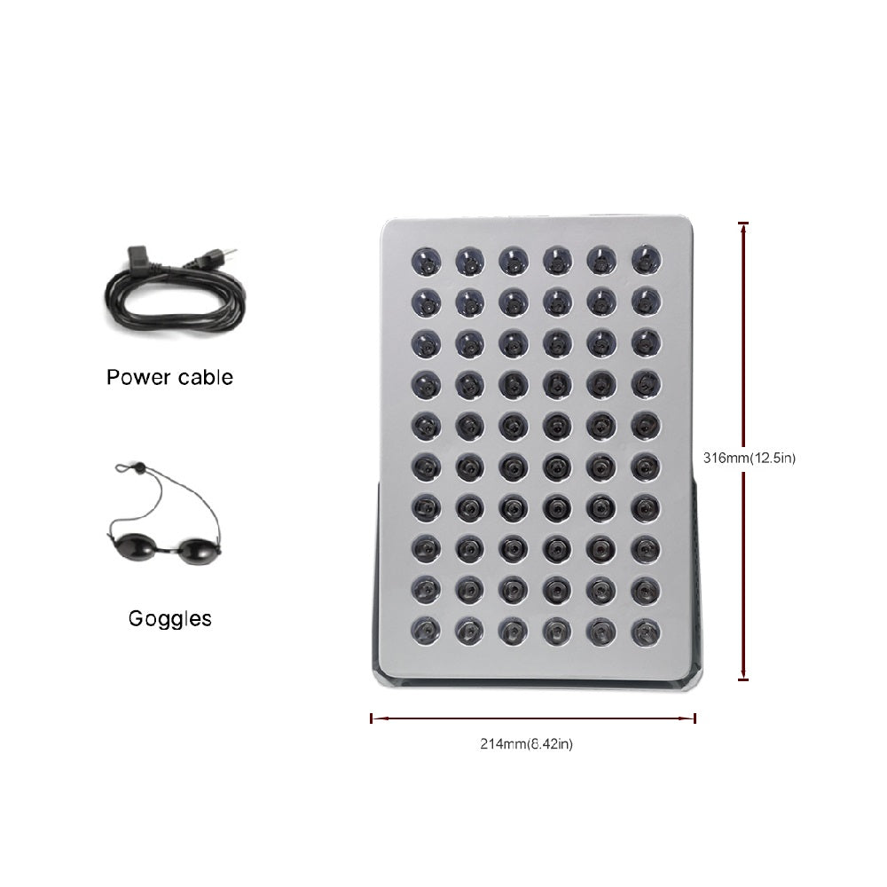 Portable Red Light Therapy Panel, 60 LEDs, 5 Wavelengths