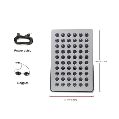 Portable Red Light Therapy Panel, 60 LEDs, 5 Wavelengths