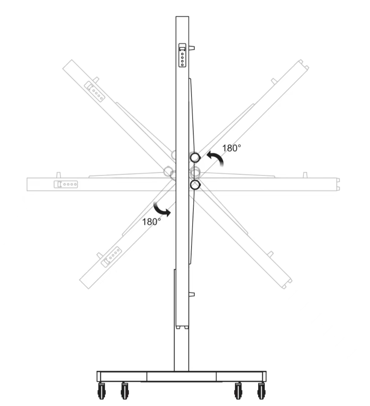 Motorized Roller Stand for Vertical & Horizontal Use